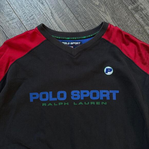 Vintage 90s Polo Ralph Lauren Polo Sport Longsleeve Shirt - Picture 1 of 8